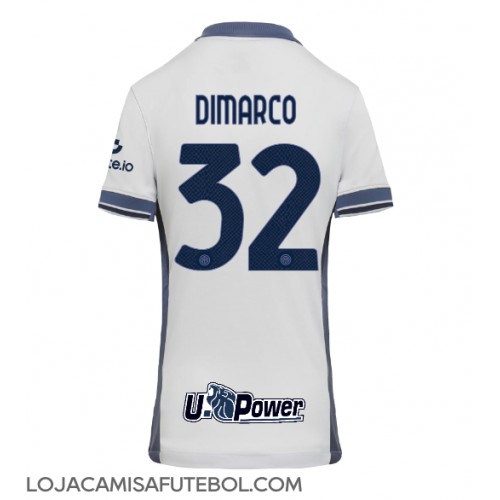 Camisa de Futebol Inter Milan Federico Dimarco #32 Equipamento Secundário Mulheres 2024-25 Manga Curta